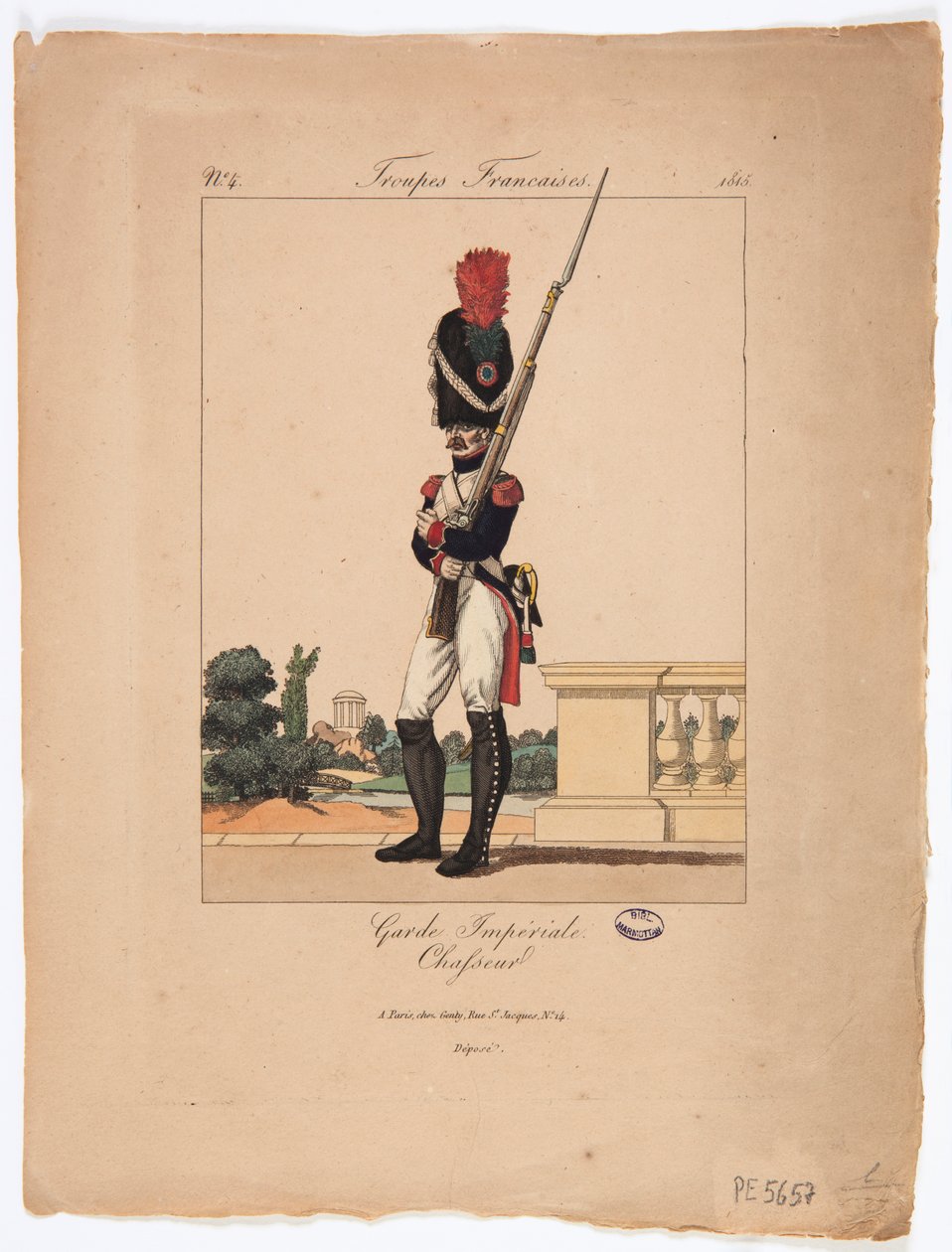 Chasseur av det kejserliga gardet, franska trupper, nr. 4 av French School