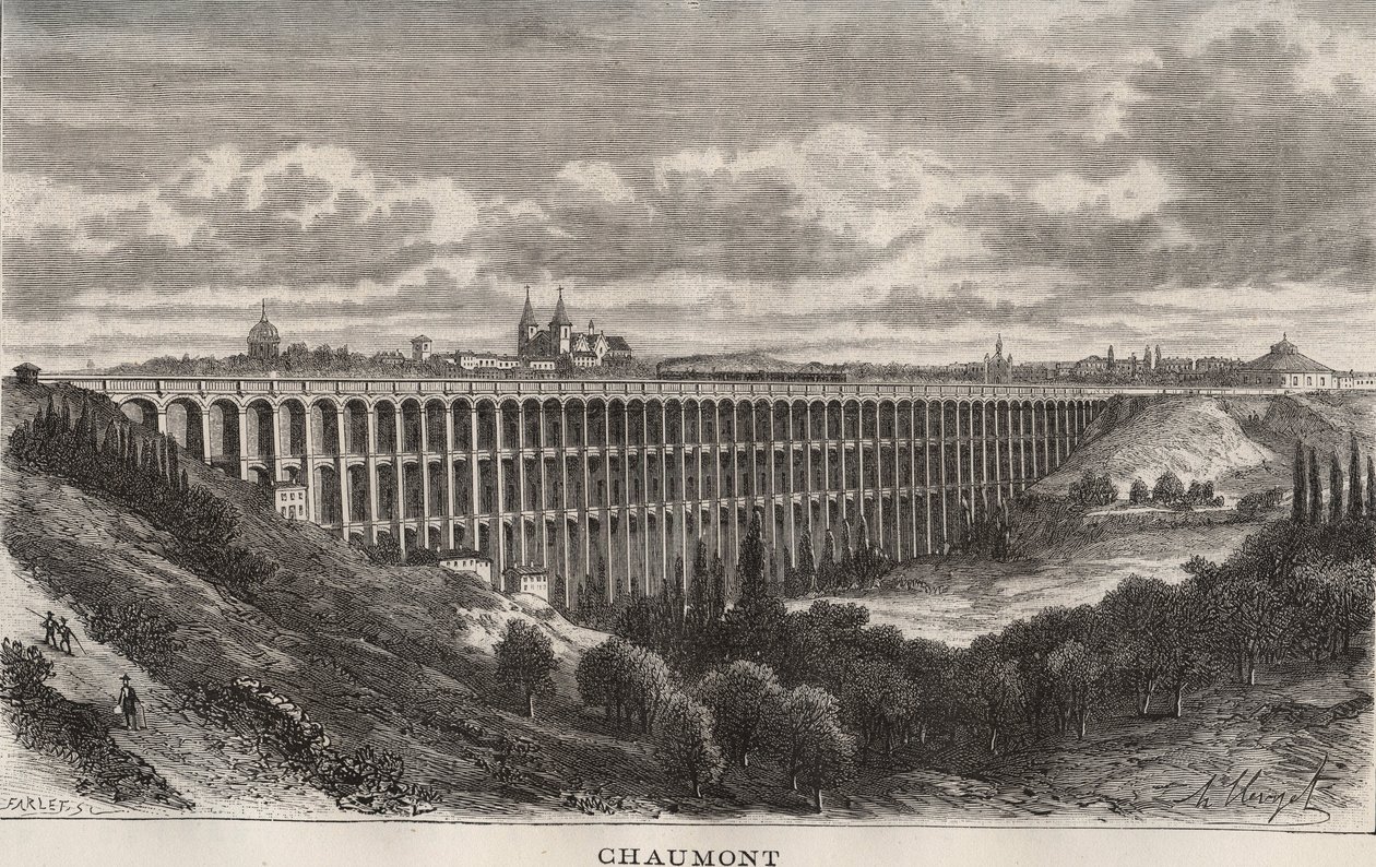 Chaumont - Haute-Marne - gravyr i "La France illustrée: geografi, historia, statistisk administration" av V.A. Malt-Brown. 1884 av French School