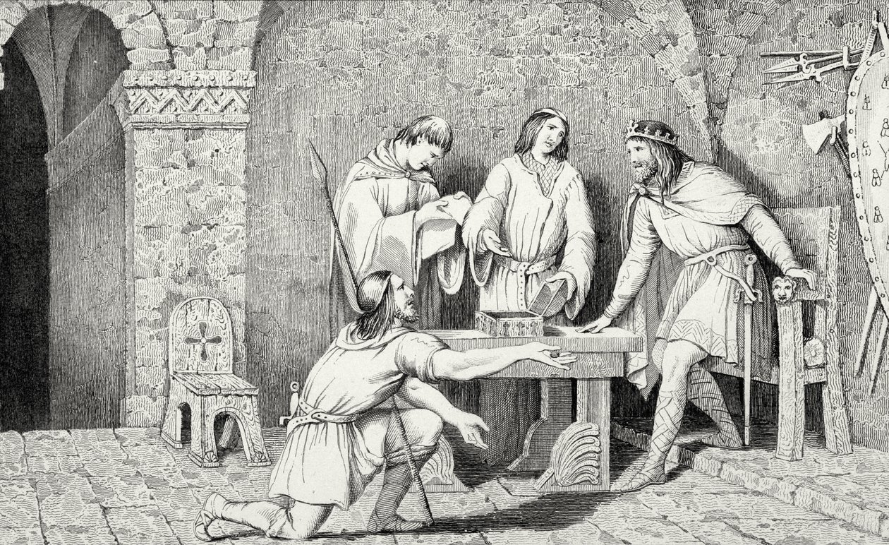 Childeric I (d.481) och berättelsen om de två halvorna av guldmyntet, från 