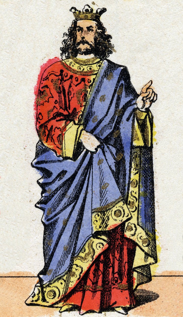 Childeric I, kung av Salians Francs (436-481). av French School