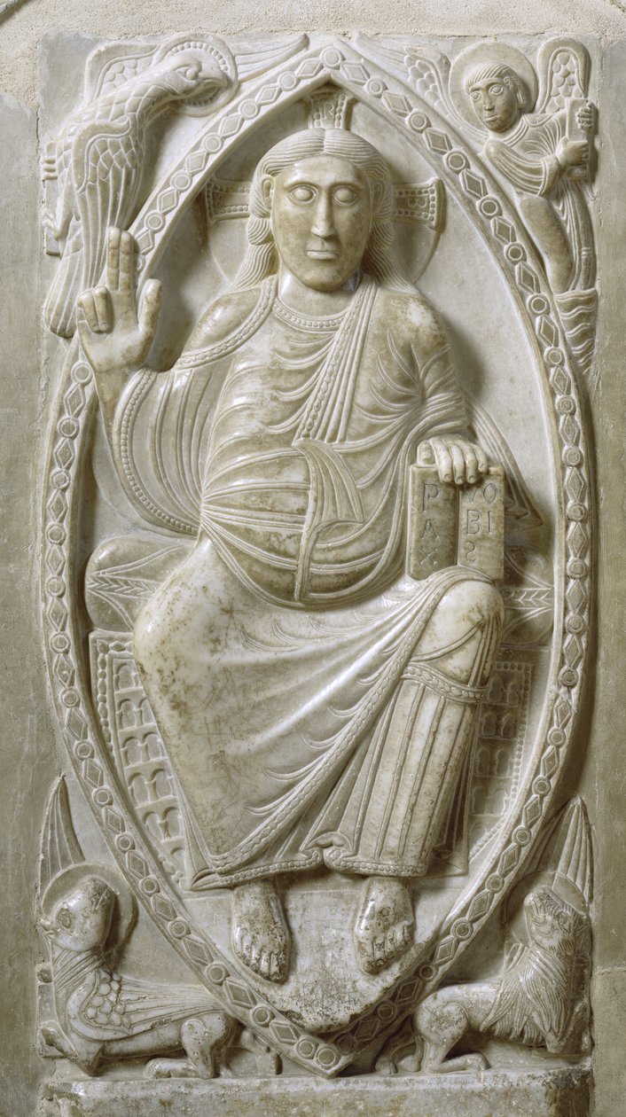 Kristus i majestät, från ambulatoriet (marmor) av French School