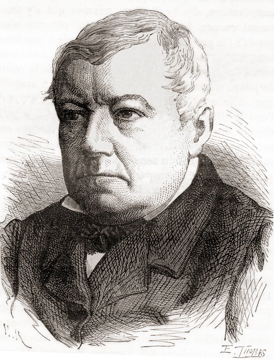 Christian Friedrich Schönbein, från Les Merveilles de la Science, publicerad ca 1870 (gravyr) av French School