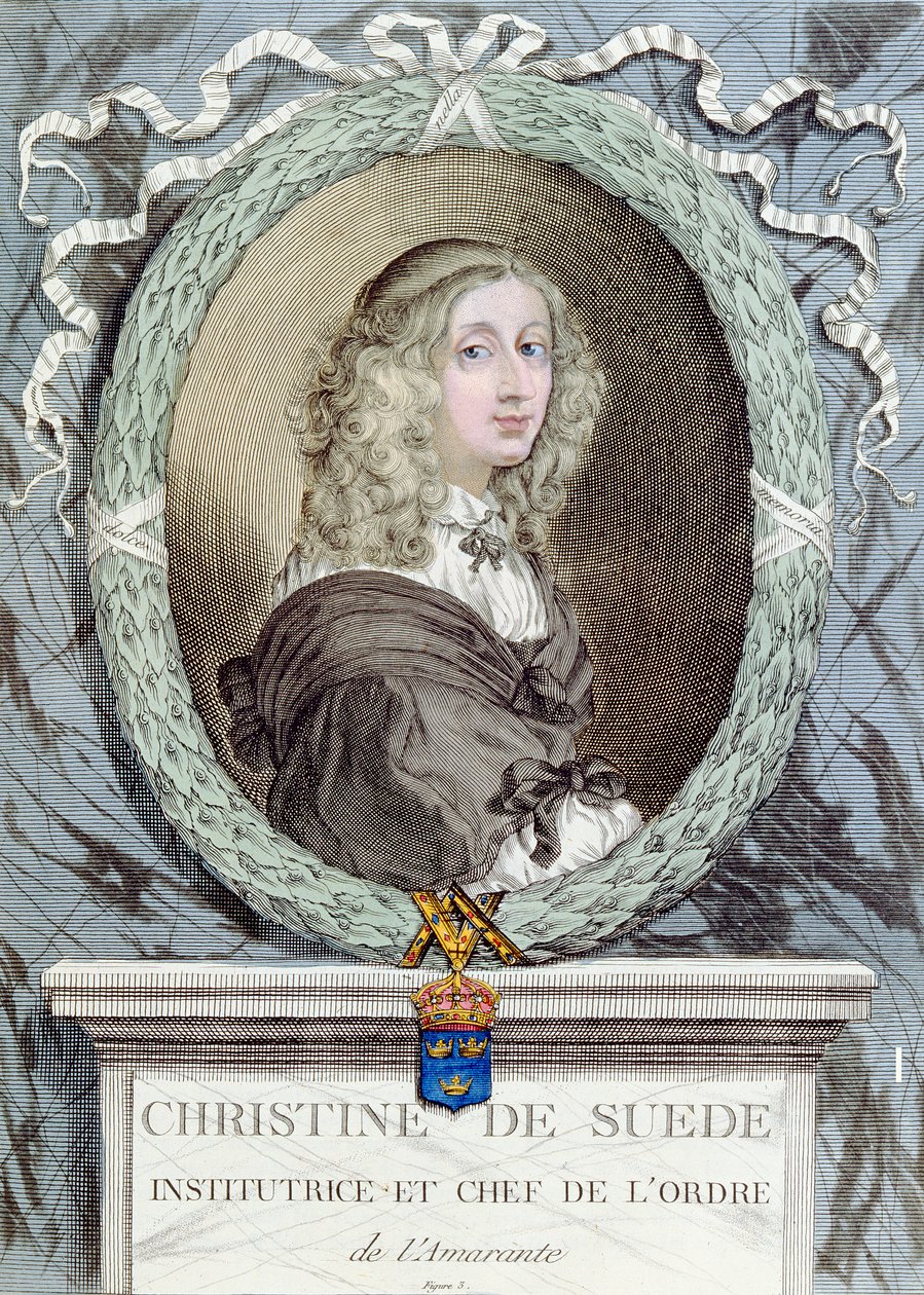 Christina (1626-89) Sveriges drottning, grundare och chef för Amaranthaorden av French School