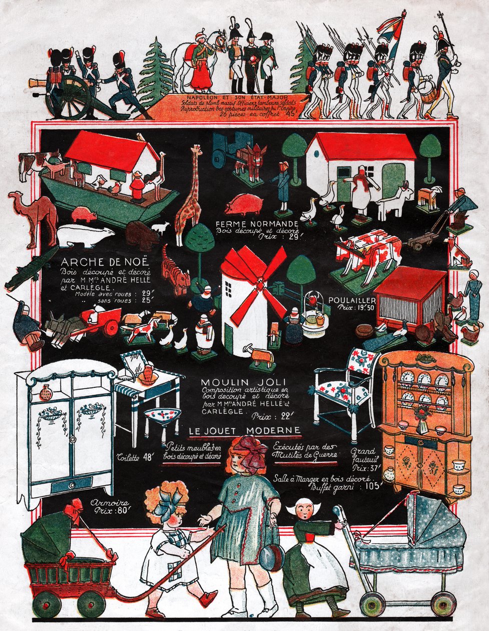 Julleksaker. 1923 (gravyr) av French School