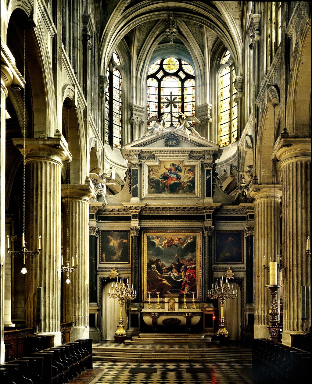 Kyrkan Saint Nicolas des Champs i Paris av French School