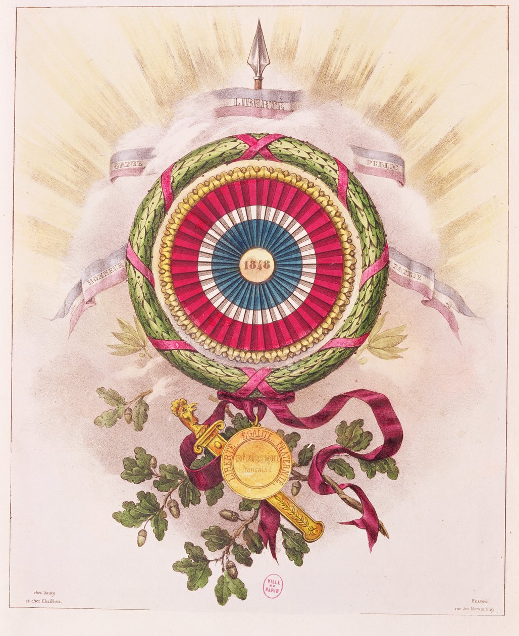 Cockade, emblem från 1848 av French School