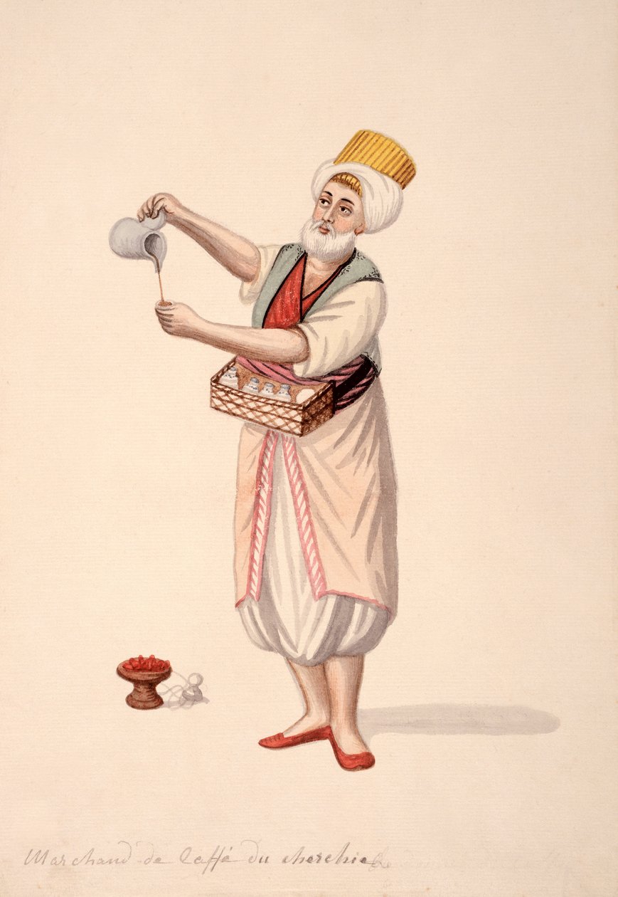 Kaffesäljare, ottomansk tid, 1700-talets tredje kvartal (wc på papper) av French School