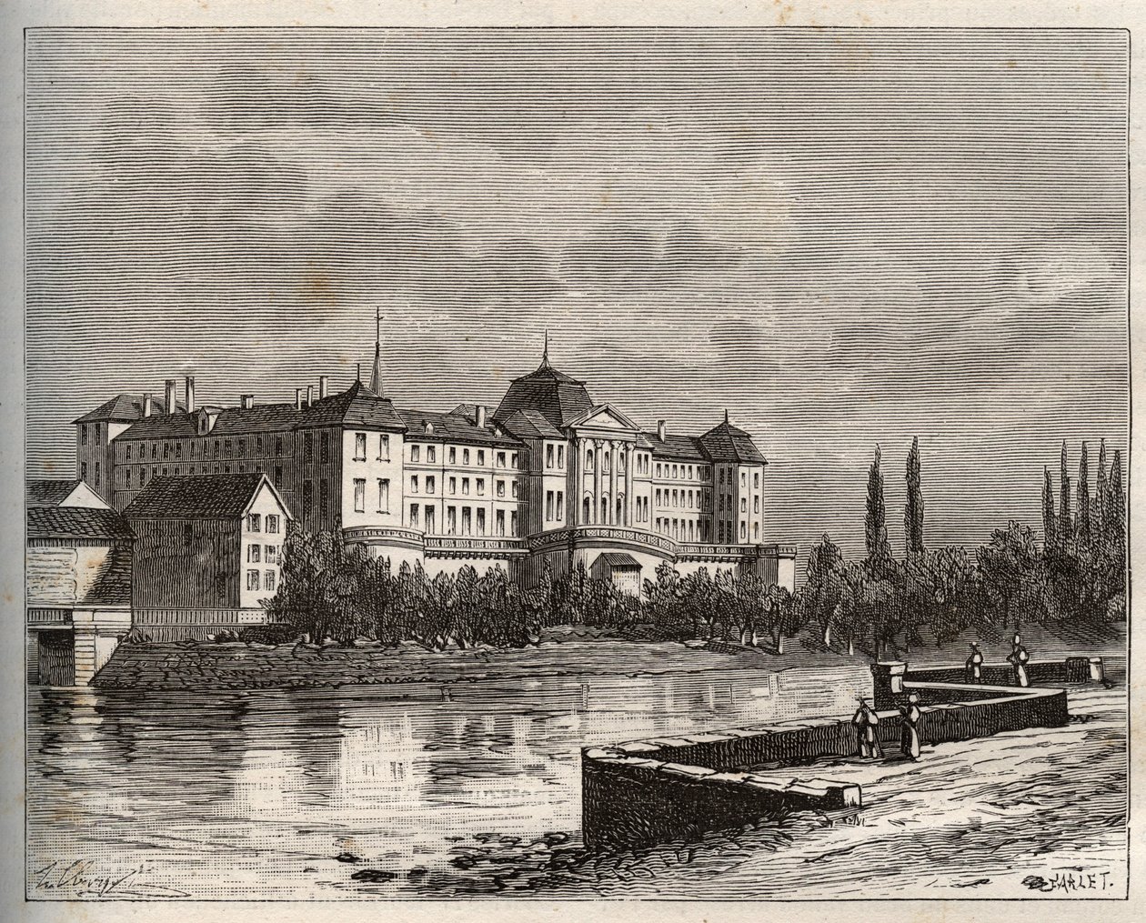 Commercy - La Meuse (55), Lorraine, Frankrike - gravyr i "La France illustrée: geografi, historia, statistisk administration" av V.A. Malt-Brown. 1884 av French School