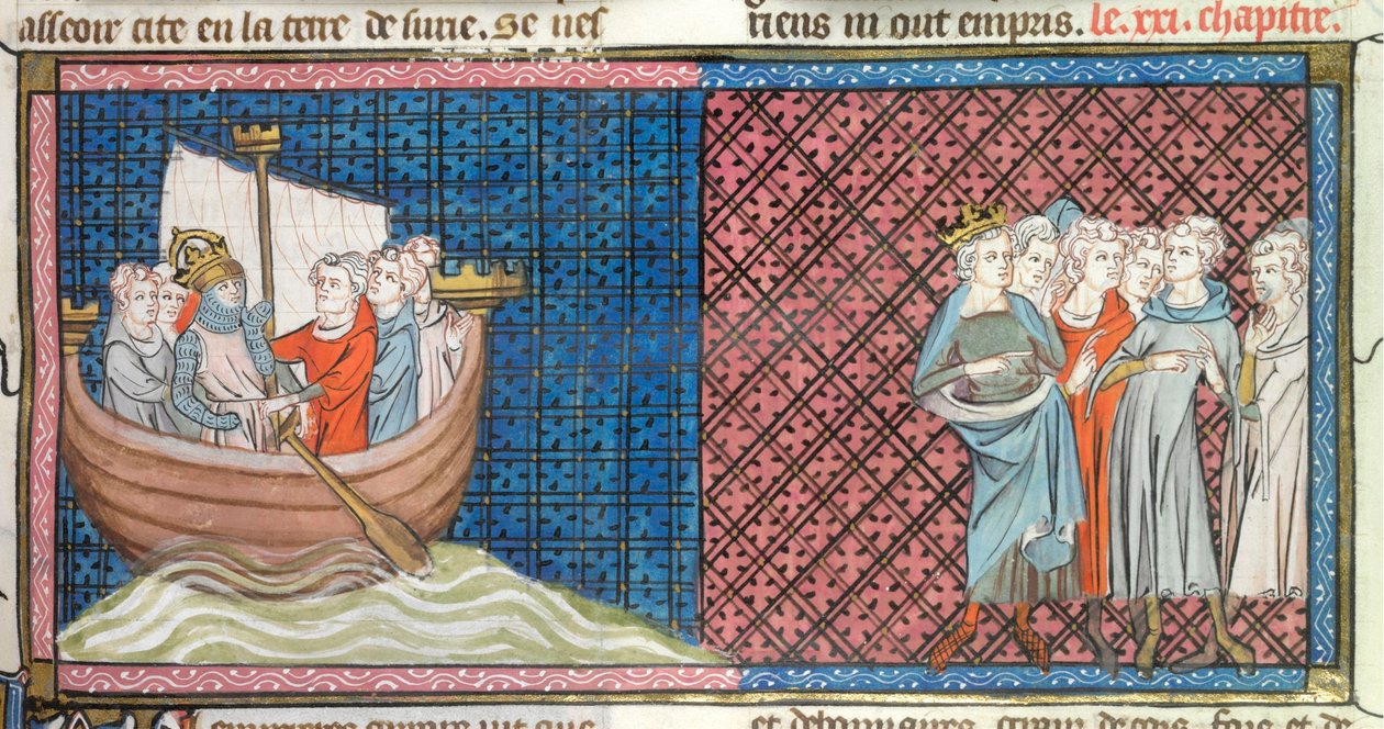 Conrad III och Louis VII avgår, illustration från 