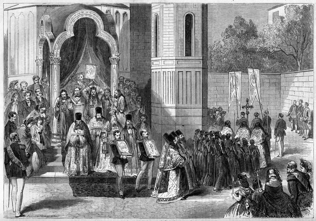 Invigning av den rysk-ortodoxa katedralen Saint Alexander Nevsky, Paris, 11 september av French School