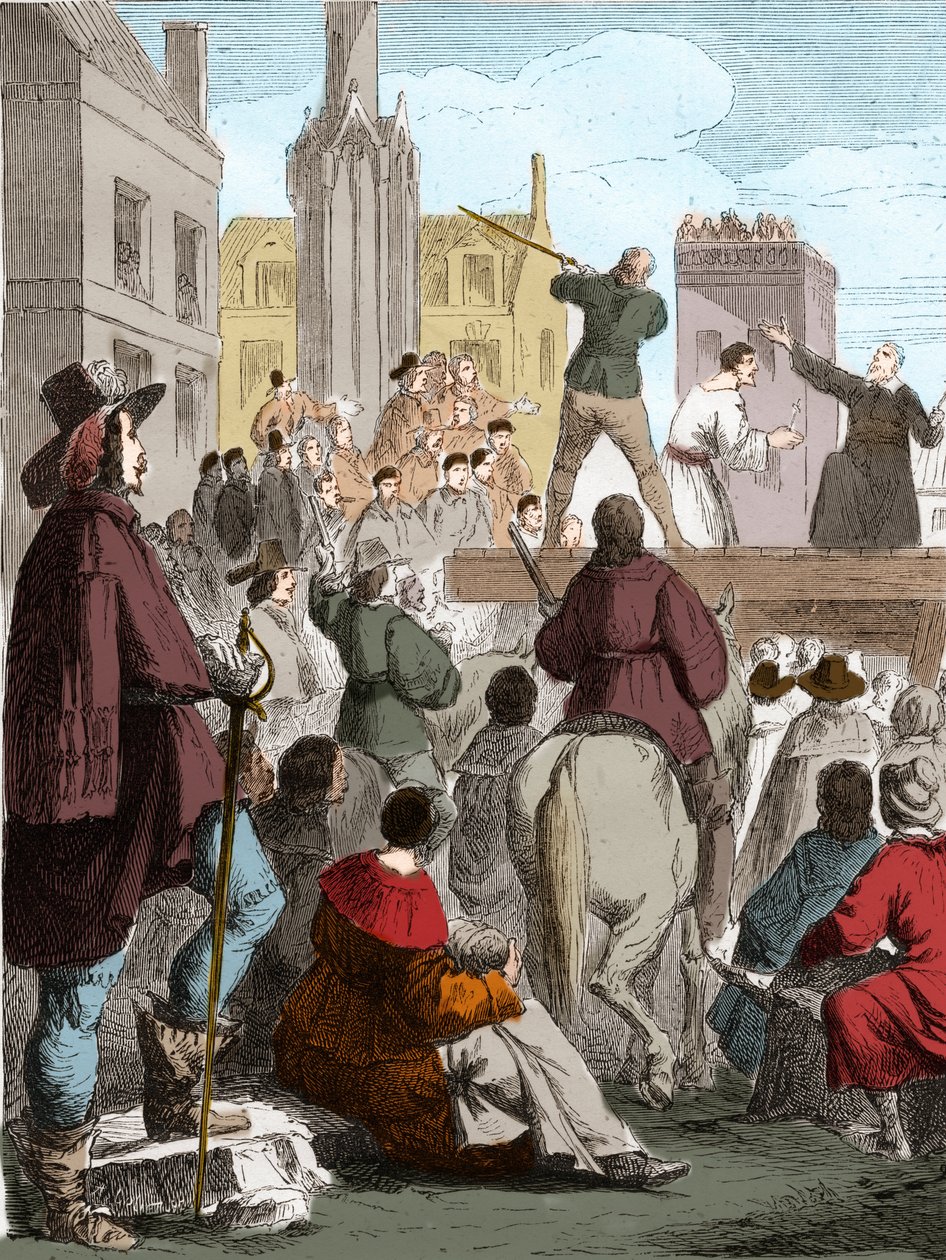 Chalais konspiration: Avrättning av Henri de Talleyrand (1599 - 1626), greve av Chalais, för att ha konspirerat mot Richelieu. Nantes av French School
