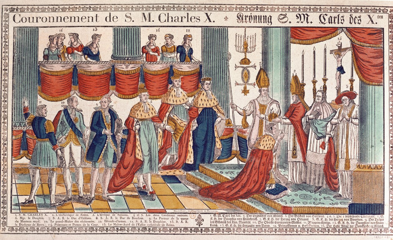 Kröning av Karl X (1757-1836) i Reims, 29 maj 1825 av French School