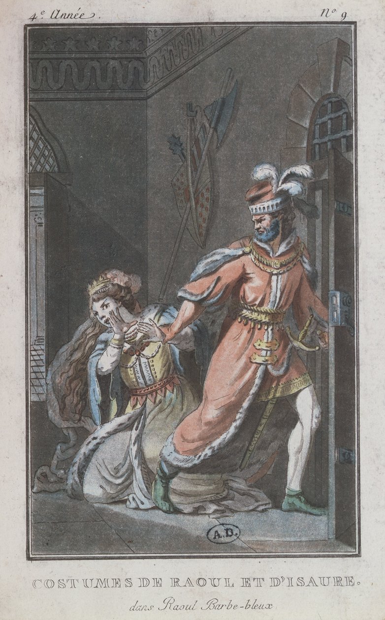 Kostymer av Raoul och Isaure, från operan Raoul Barbe-Bleue, 1790 av French School