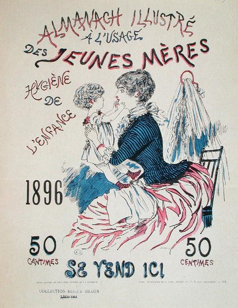 Omslag till "Illustrious Almanac for Young Mothers" av French School