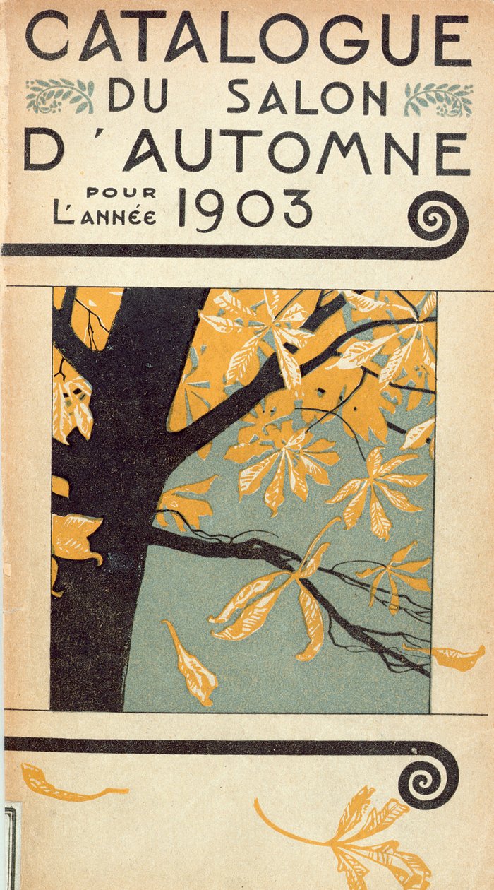 Omslag till katalogen för den inledande Salon dAutomne på Grand Palais, Paris, 1903 av French School