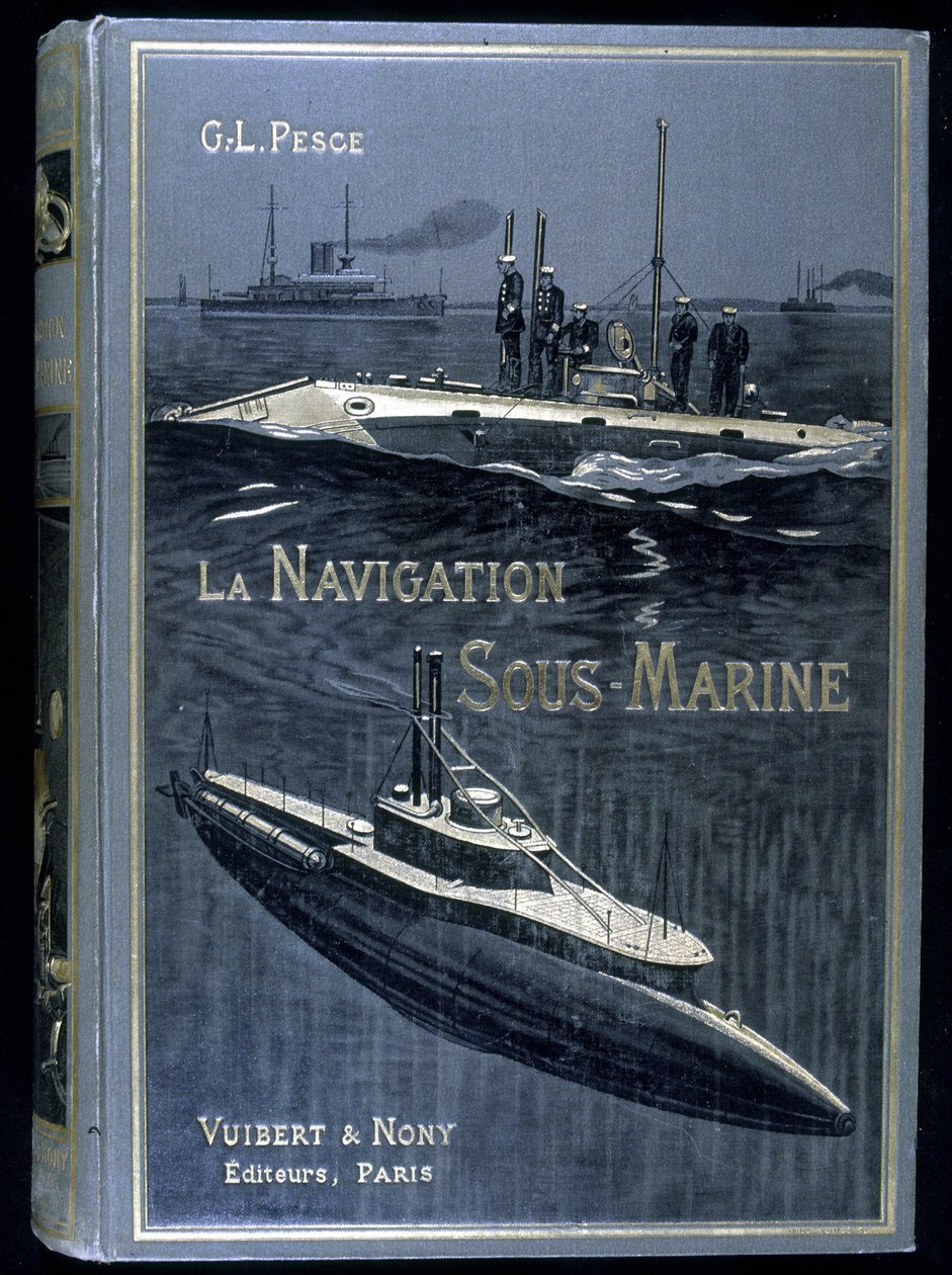 Omslaget till boken "" La navigation sous-marine"", av Pesce, ed. Vuibert av French School