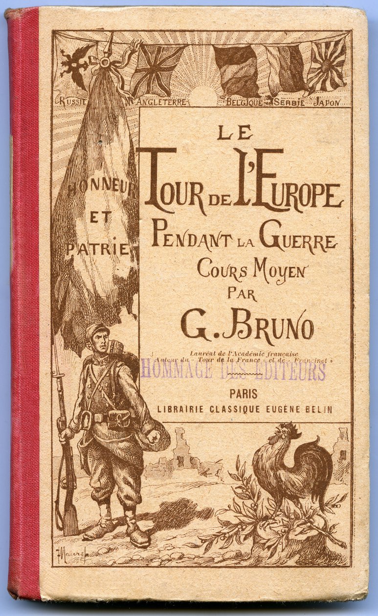 Omslag till boken "The Tour of Europe under the War" av G. Bruno av French School