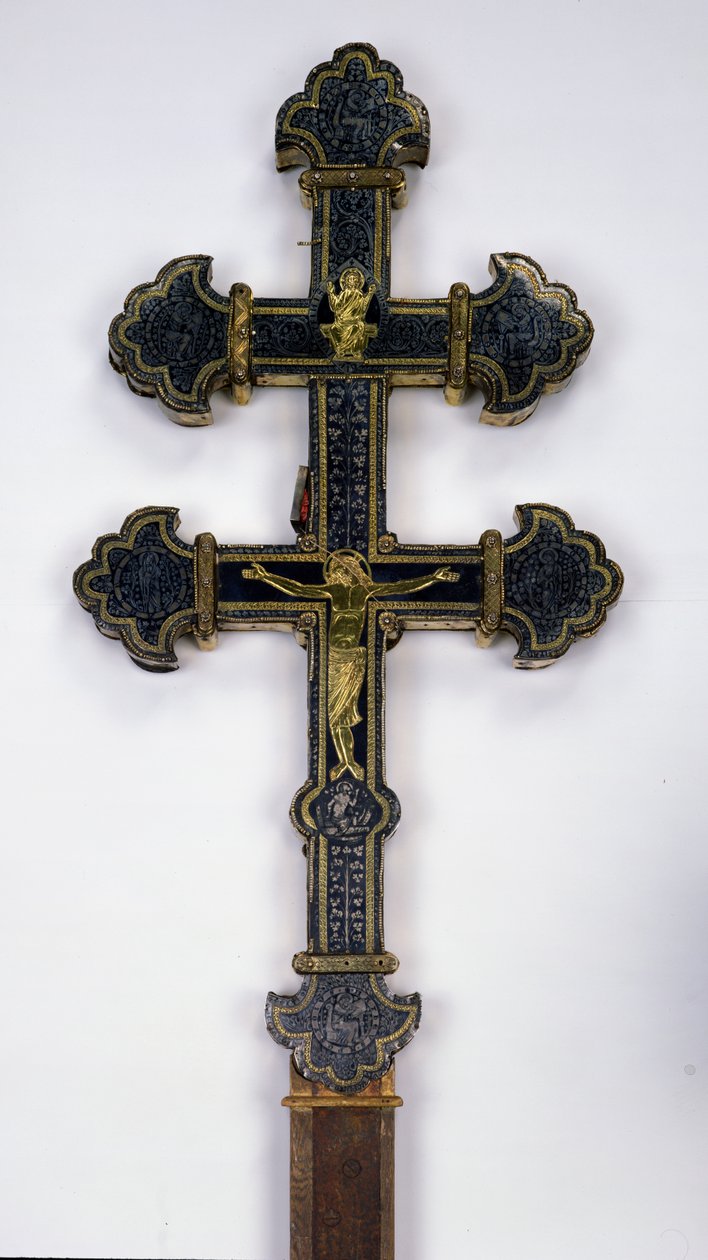 Kors, från Clairmarais Abbey (guld inlagt med halvädelstenar) (se även 232669) av French School