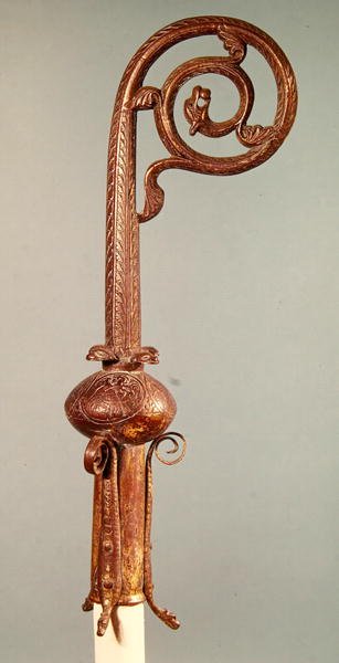 Crozier av kansler Guerin, biskop av Senlis från 1213-27 (förgylld metall) av French School