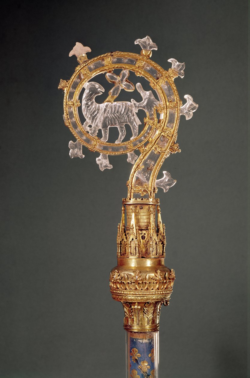 Crozier of the Abbess of Lys, 1200-1400-talet (guld och bergskristall) av French School