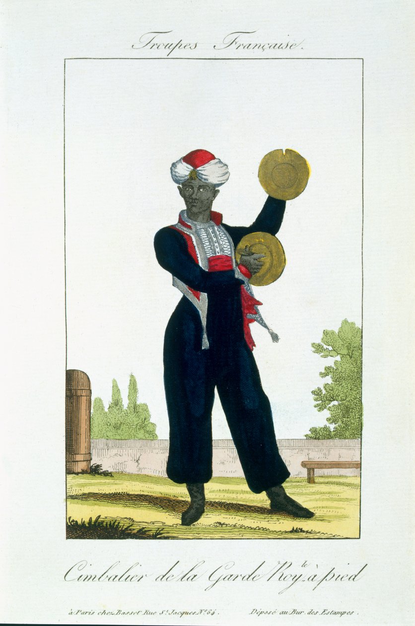 Cymbalspelare från det kungliga gardet, ca 1790 av French School