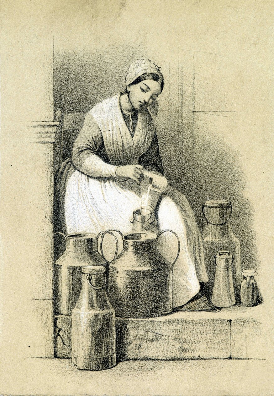 Dairy, Frankrike, v.1855 av French School