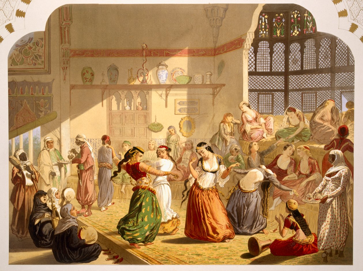 Dansceremoni i Kairo, 1860 av French School