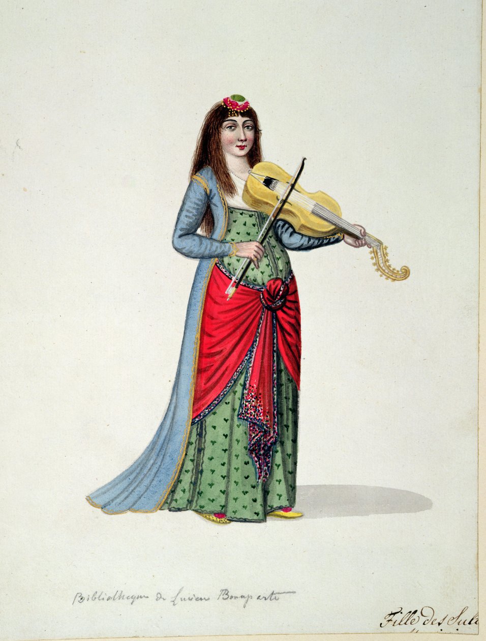 Sultanernas dotter, ottomansk tid, 1700-talets tredje kvartal (wc på papper) av French School