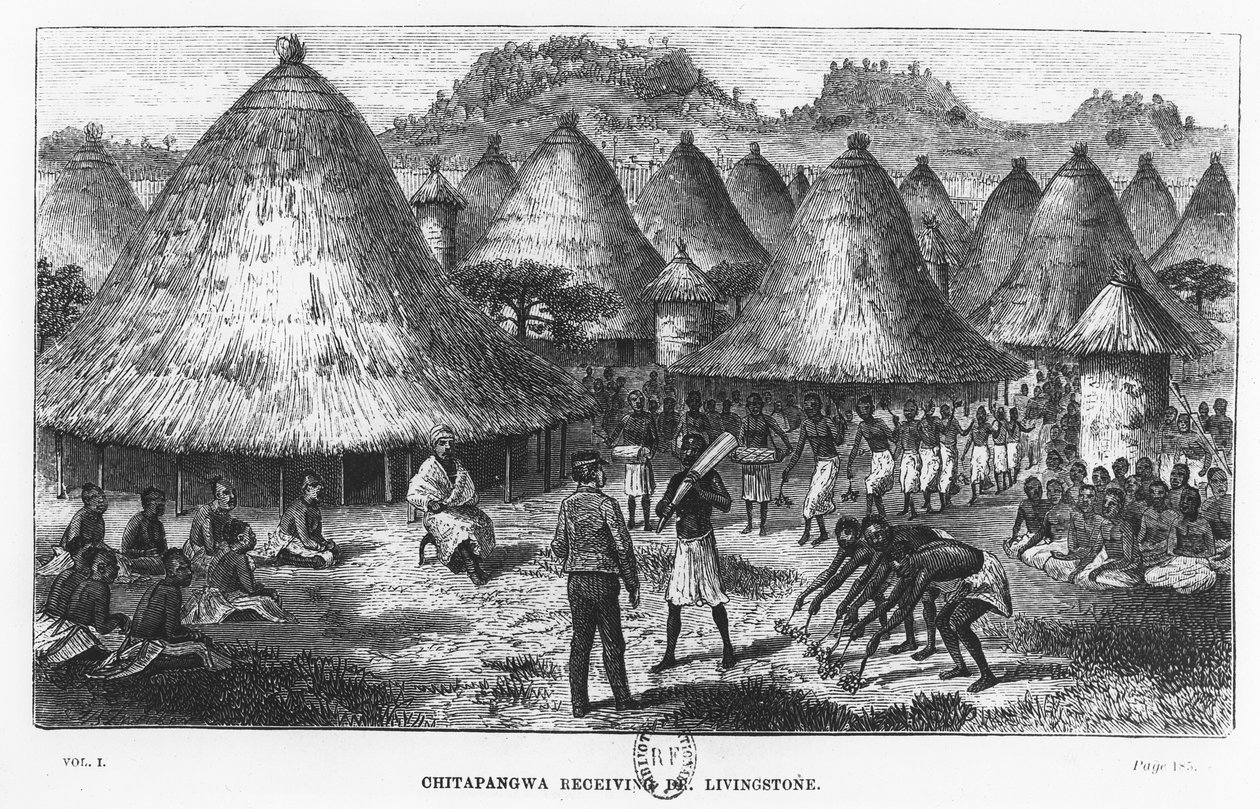 David Livingstone välkomnades i en by i området kring de stora sjöarna i Centralafrika av French School