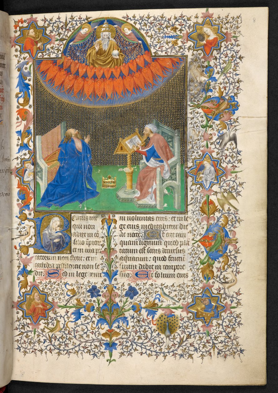 David och Herren, Breviary of John the Fearless, Add. 35311, f.8r av French School