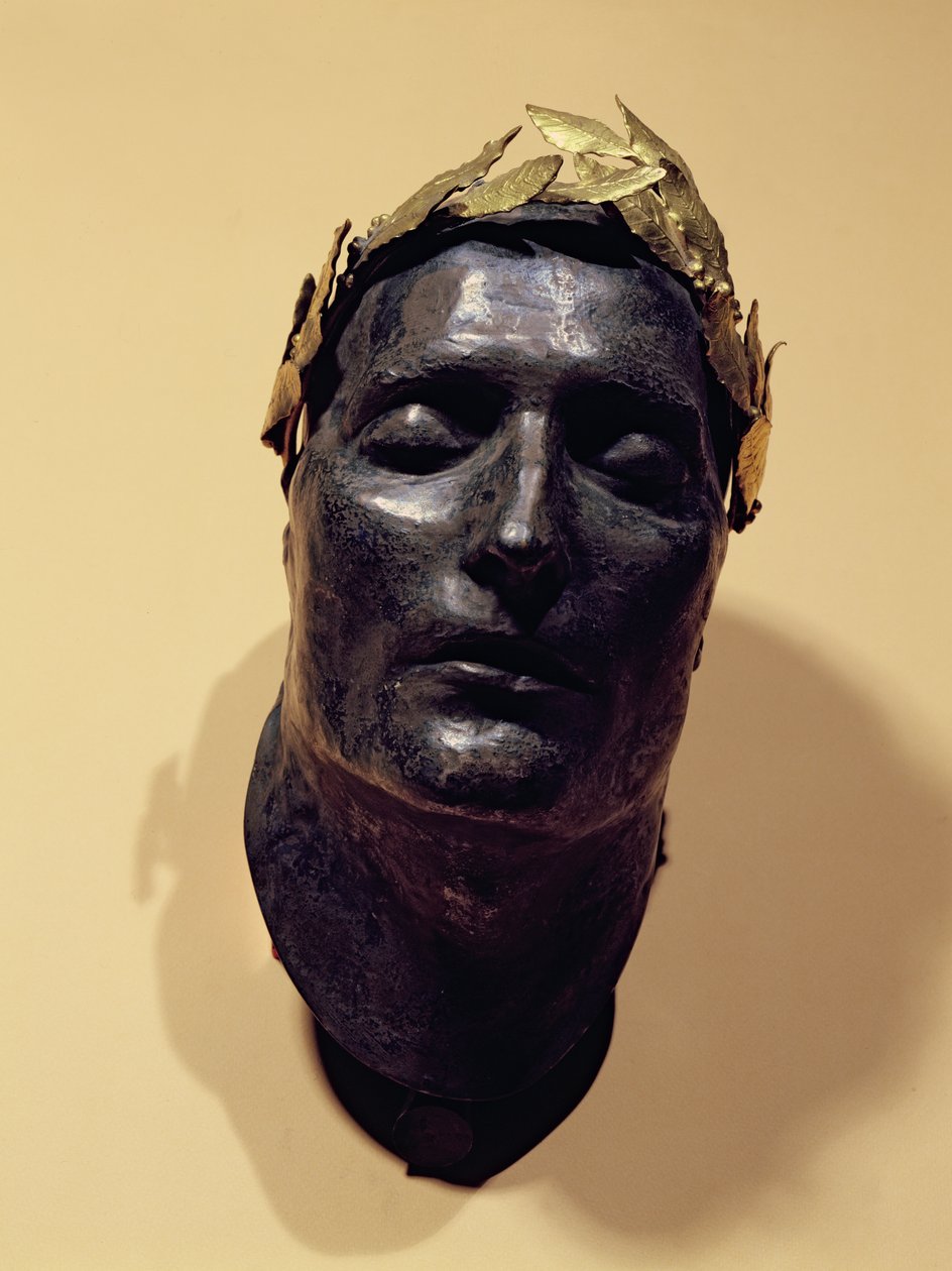 Napoleon Bonapartes dödsmask (1769-1821) av French School