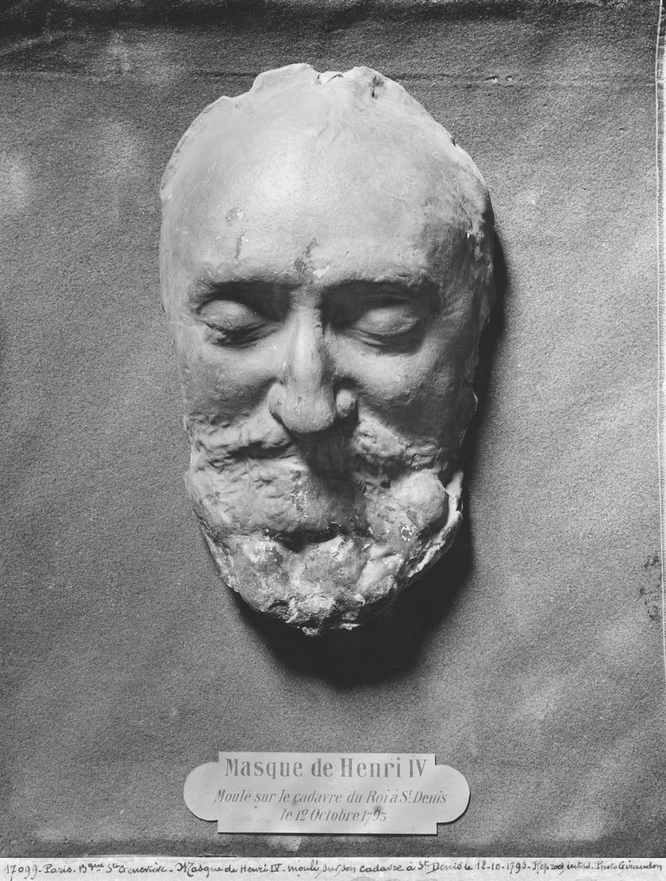 Dödsmask av Henrik IV av Frankrike, 1793 (gips) av French School