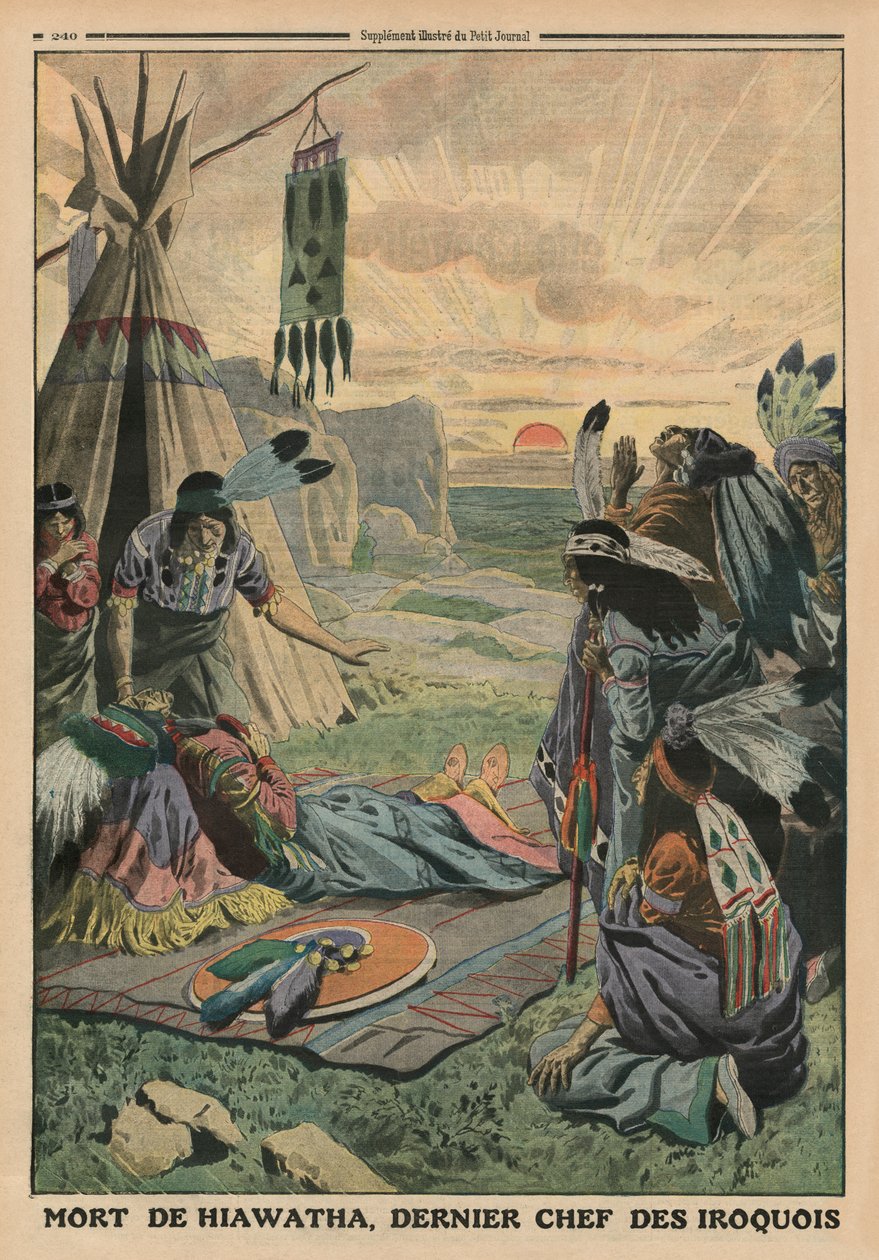 Death of Hiawatha, illustration på baksidan från 