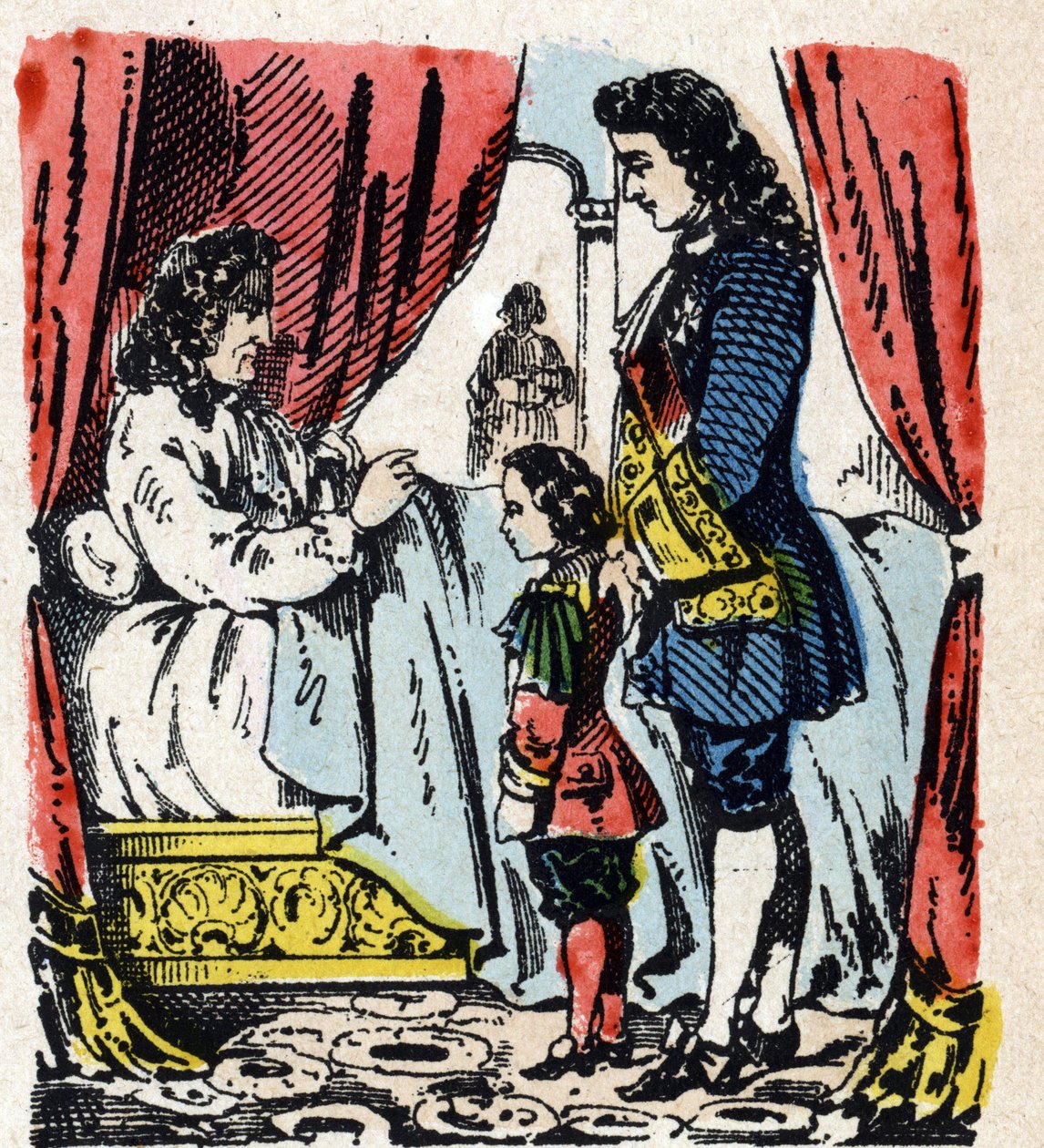 Ludvig XIVs död i Versailles den 1 september av French School