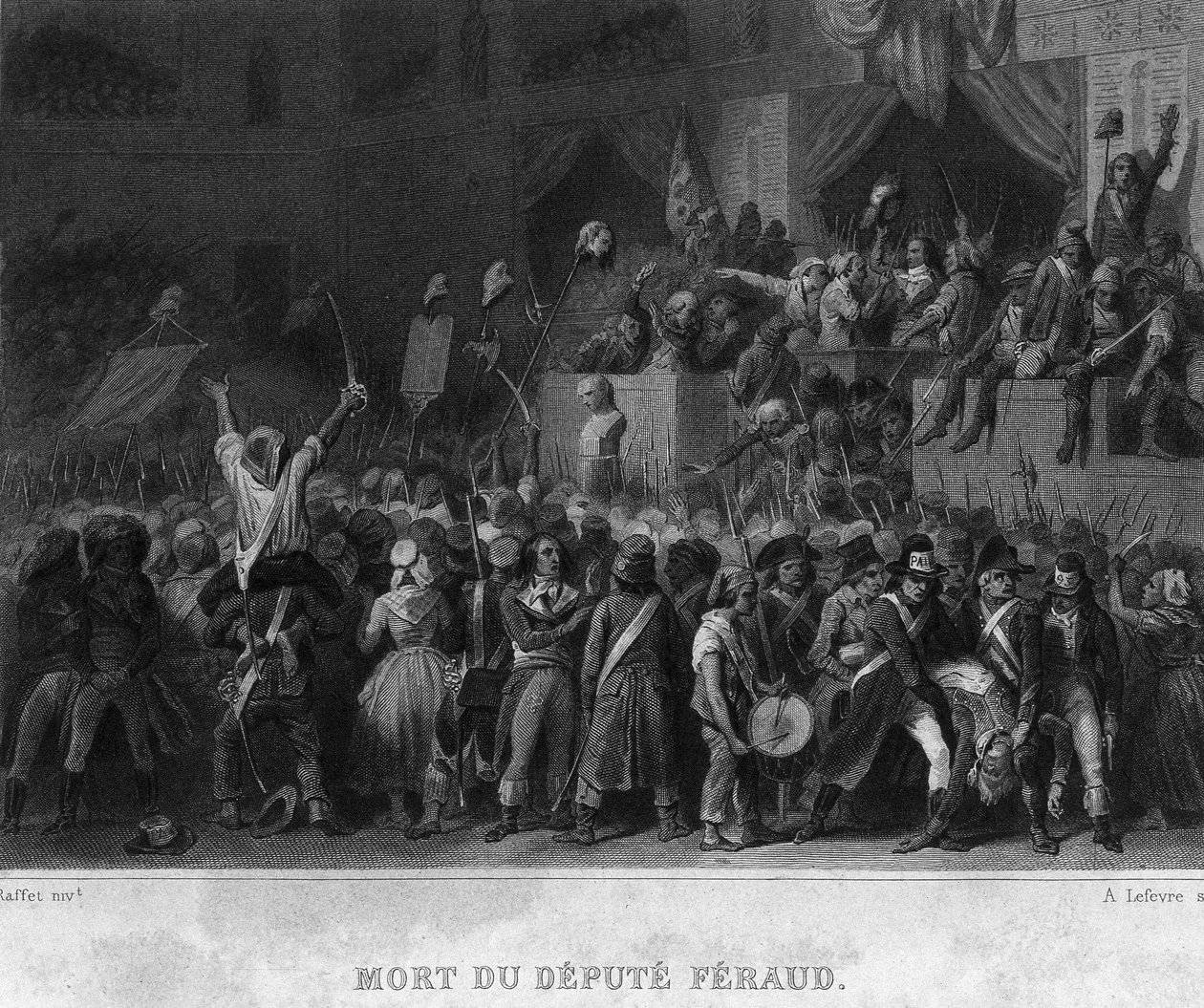 Deputerade Jean Ferauds (eller Ferraud: 1764-1795) död - i "" Revolution francaise"" av Thiers av French School