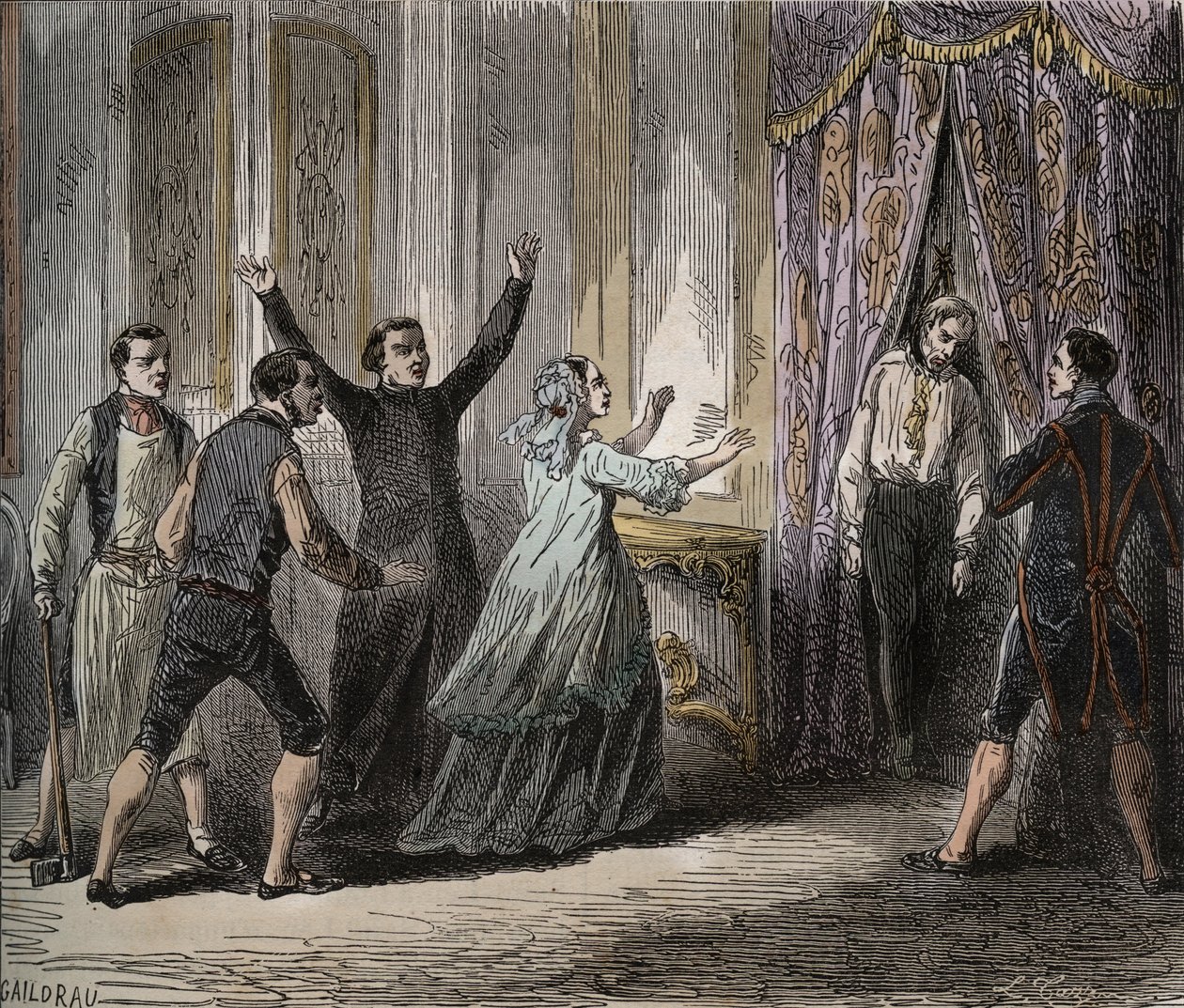 Death of the Louis Henri Joseph de Bourbon, Prince of Conde (Louis VI Henry of Bourbon Conde) - Death of the Prince of Conde (Louis VI Henry of Bourbon Conde) av French School