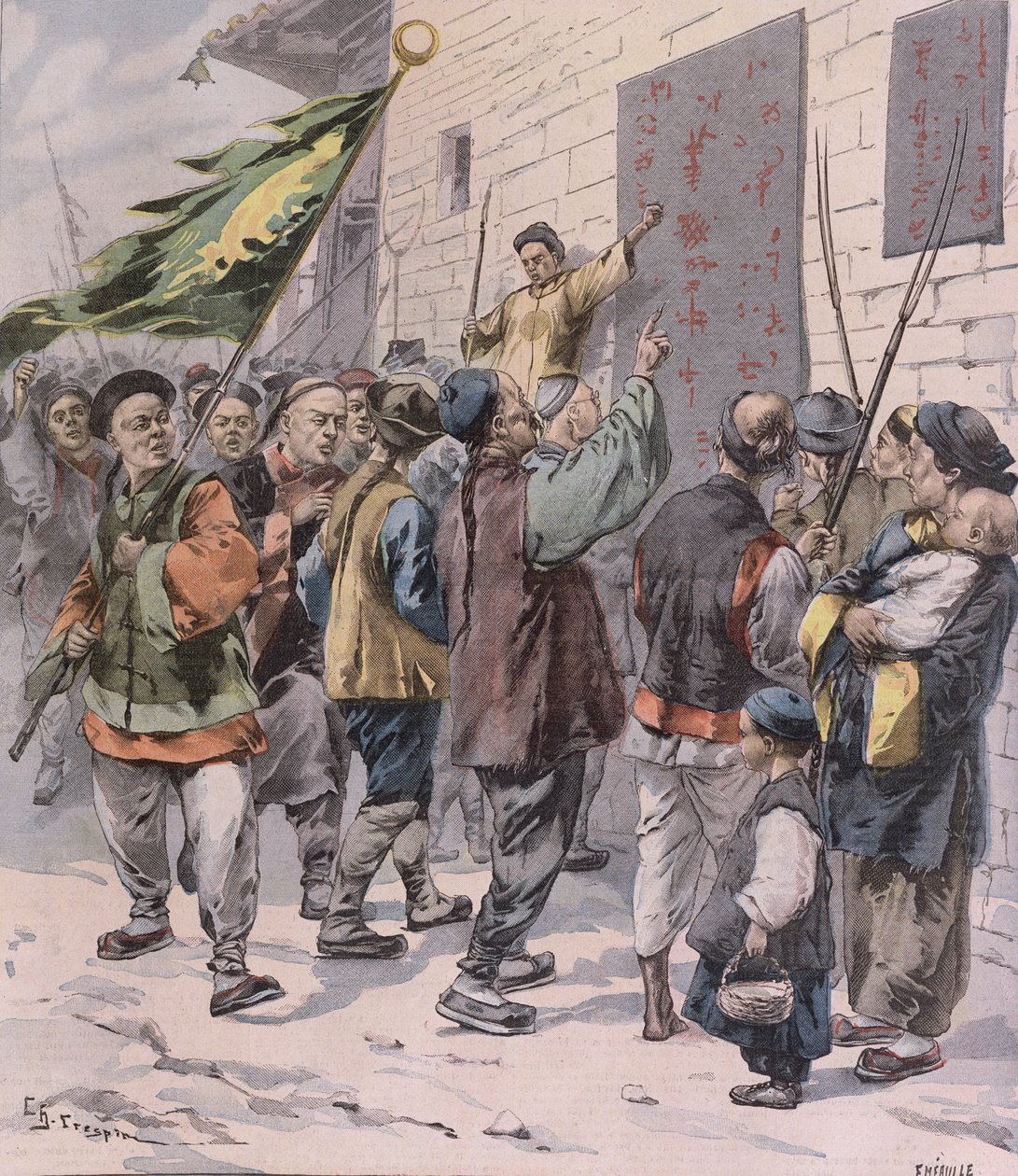 Death to the Foreigners, från Le Petit Parisien, 15 juli 1900 av French School