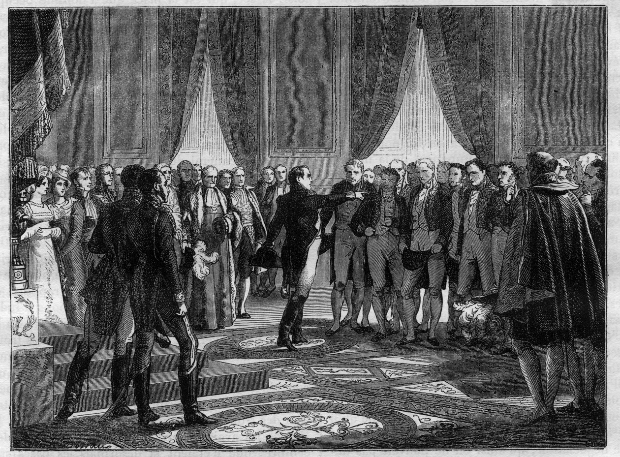 December 1813 - Napoleons våldsamma apostrof till lagstiftaren - av French School