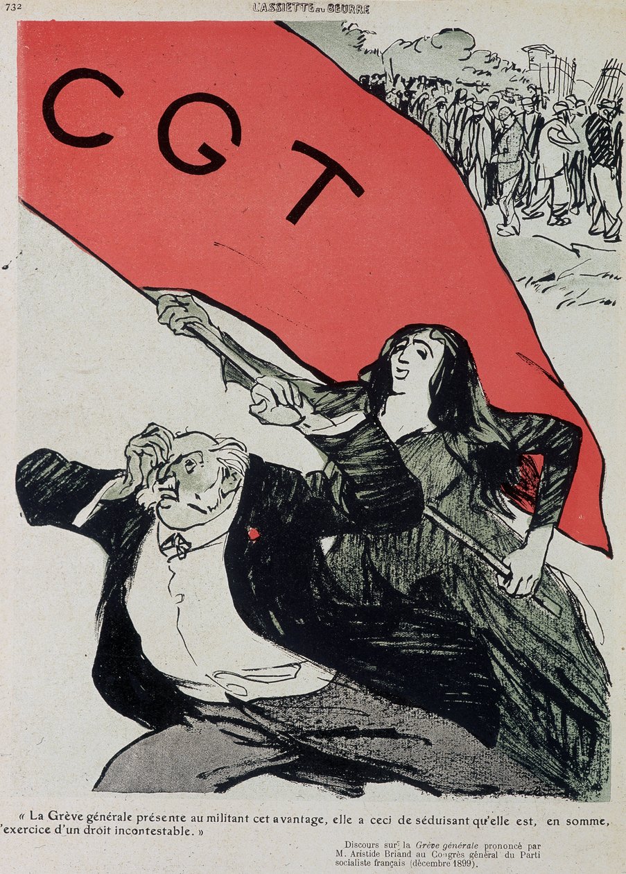 CGT:s demonstration och flagga - i "" L