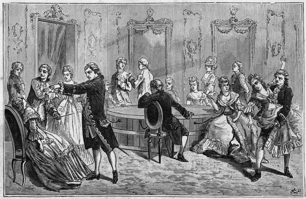 Demonstration av Frederic Antoine Mesmer (Franz Anton Mesmer av French School