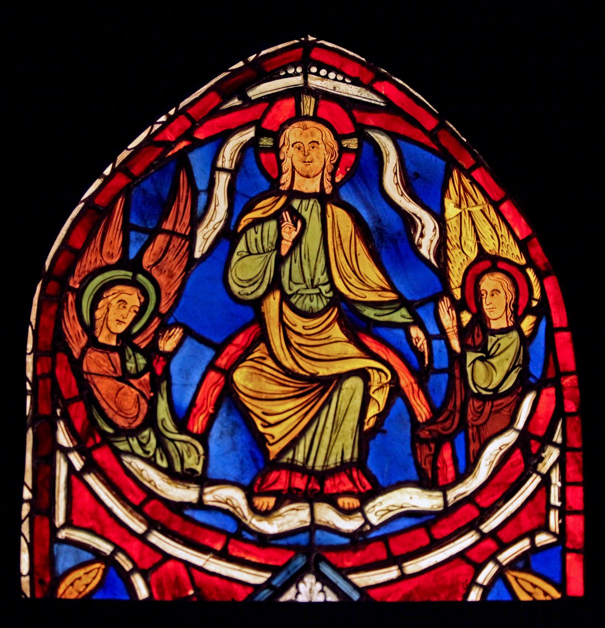 Avbildar Kristus i ära (ex Varennes-Jarcy - ursprungligen från Abbey de Gercy?) av French School