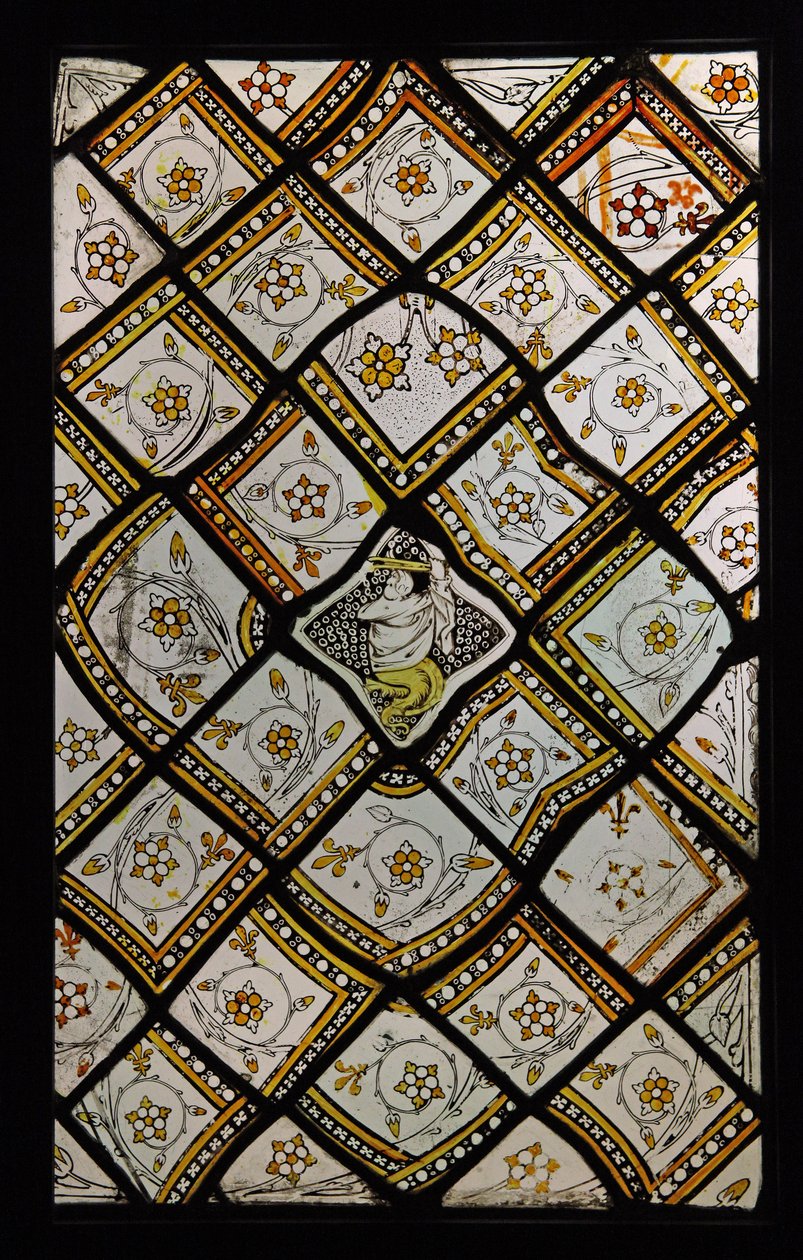 Föreställer en grisaillepanel, ursprungligen från Abbey of St Denis av French School