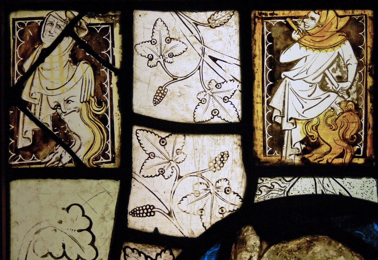 Avbildar grisaille med grotesker; från Normandie av French School
