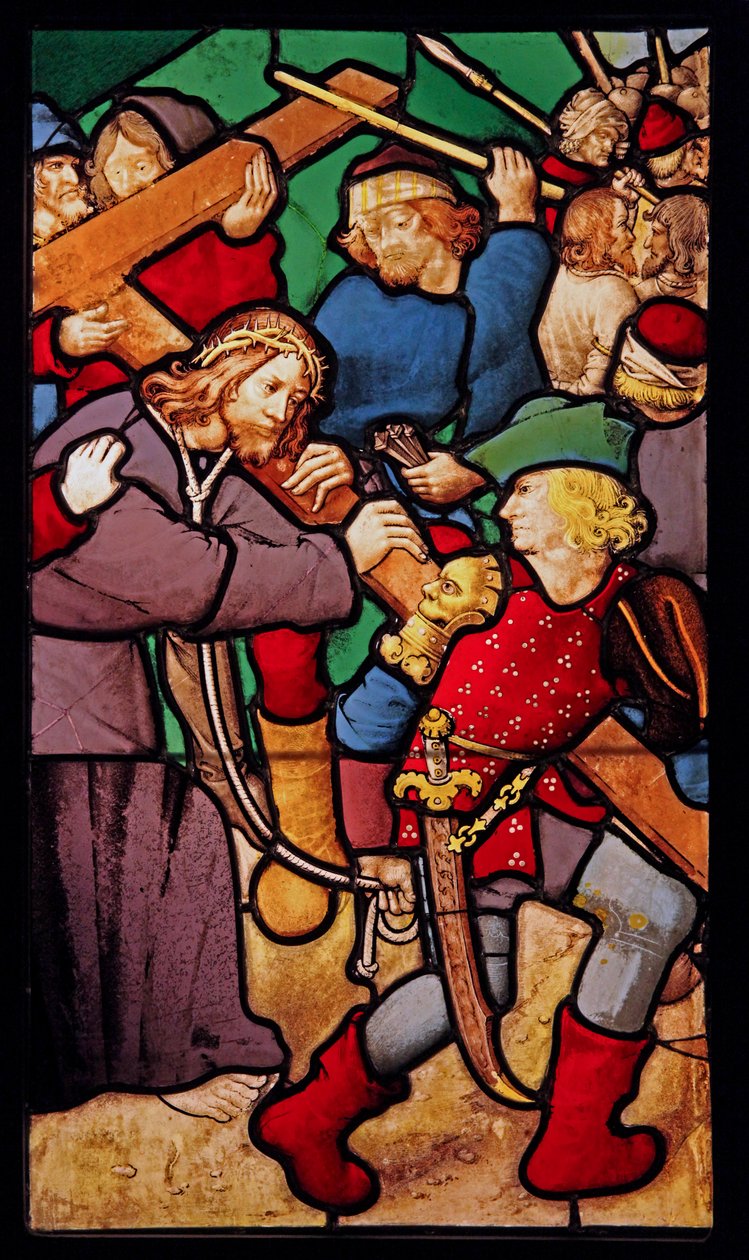 Föreställande Via Crucis; ex Chapelle på Hotel Cluny av French School
