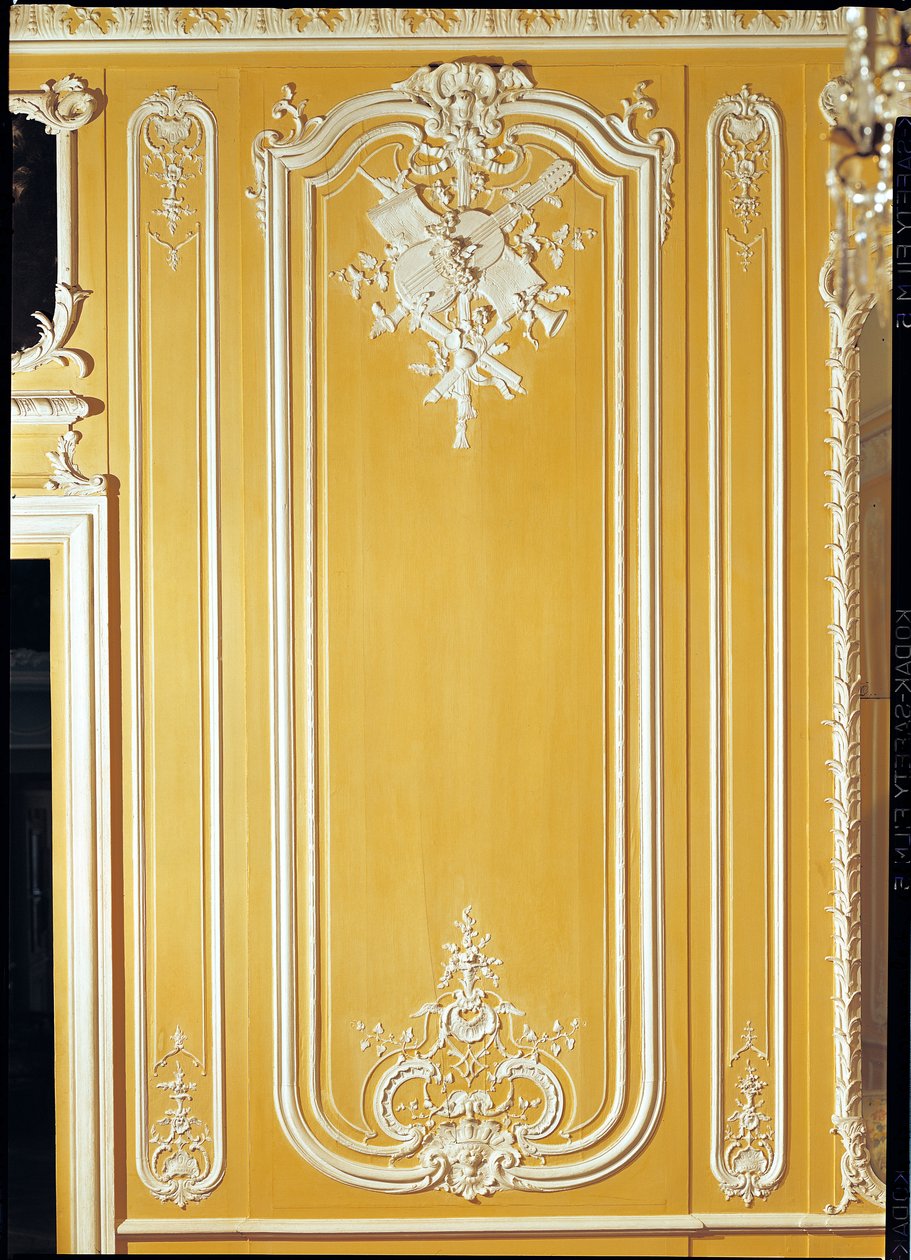 Detalj av en panel från det gula rummet, Hotel des Stuart d