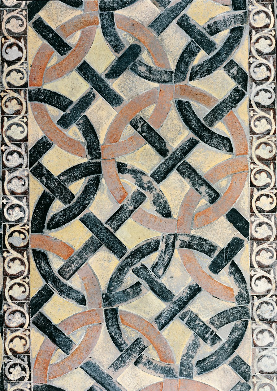 Detalj av trottoaren från Chapelle de la Vierge (sten) av French School