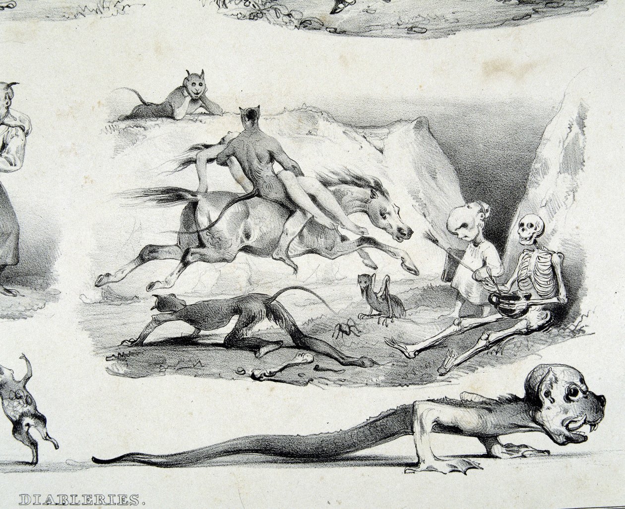 Diableries (bilder av djävulen) - av Le Poitevin av French School