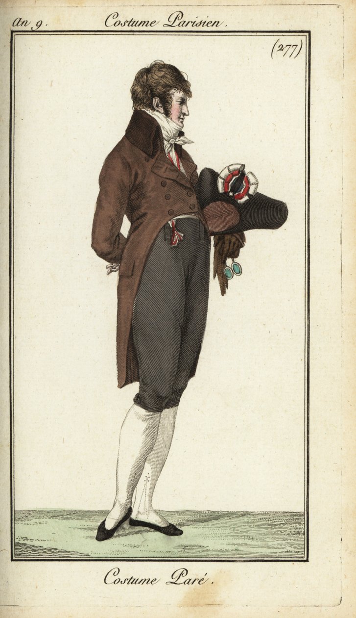 Directoire gentleman på galamode av French School