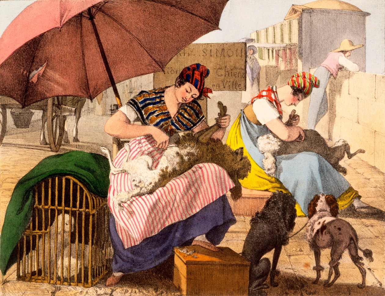 Hundfrisörer, 1820 av French School