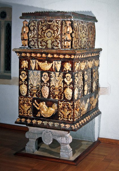 Hushållsugn, ca. 1705 (keramik) av French School